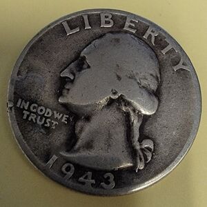 Vontage 100% silver Quarter 1943 years old